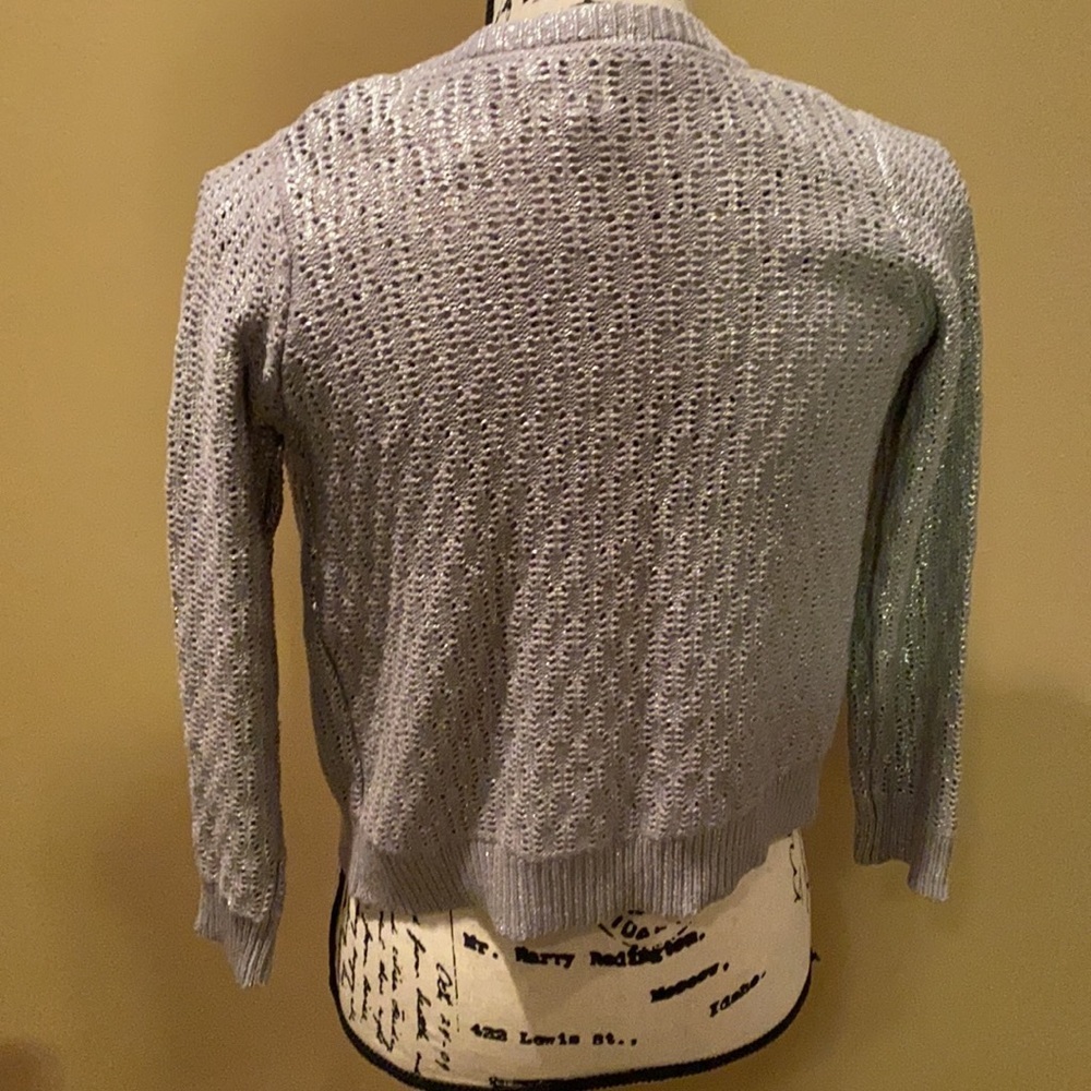 Gymboree silver‎ button up girls sweater 7-8 NWT - Picture 5 of 8